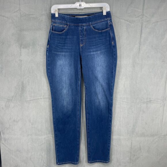 Soft Surroundings Jeans Womens Small Blue Medium Wash Pull On Elastic Waist - Picture 1 of 12